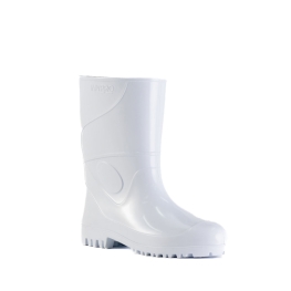 BOTA PVC BRANCA CANO MEDIO COM FORRO