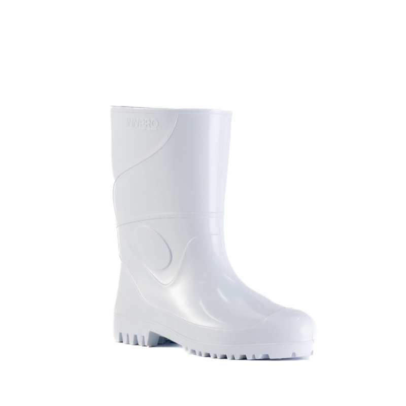 BOTA PVC BRANCA CANO MEDIO COM FORRO